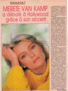 Merete Van Kamp debuted in Hollywood thanks to her accent